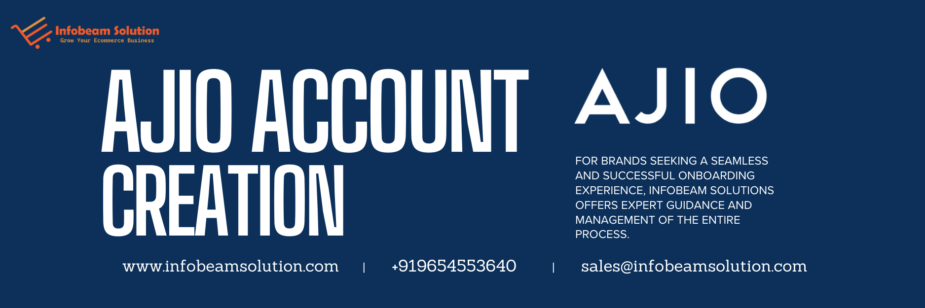 Ajio Account Creation Services by Infobeam Solution