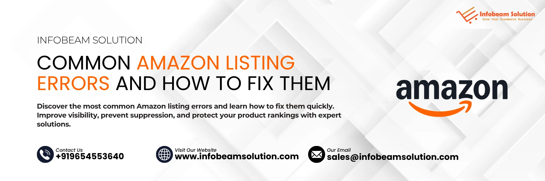 Common Amazon Listing Errors And How To Fix Them, Infobeam Solution