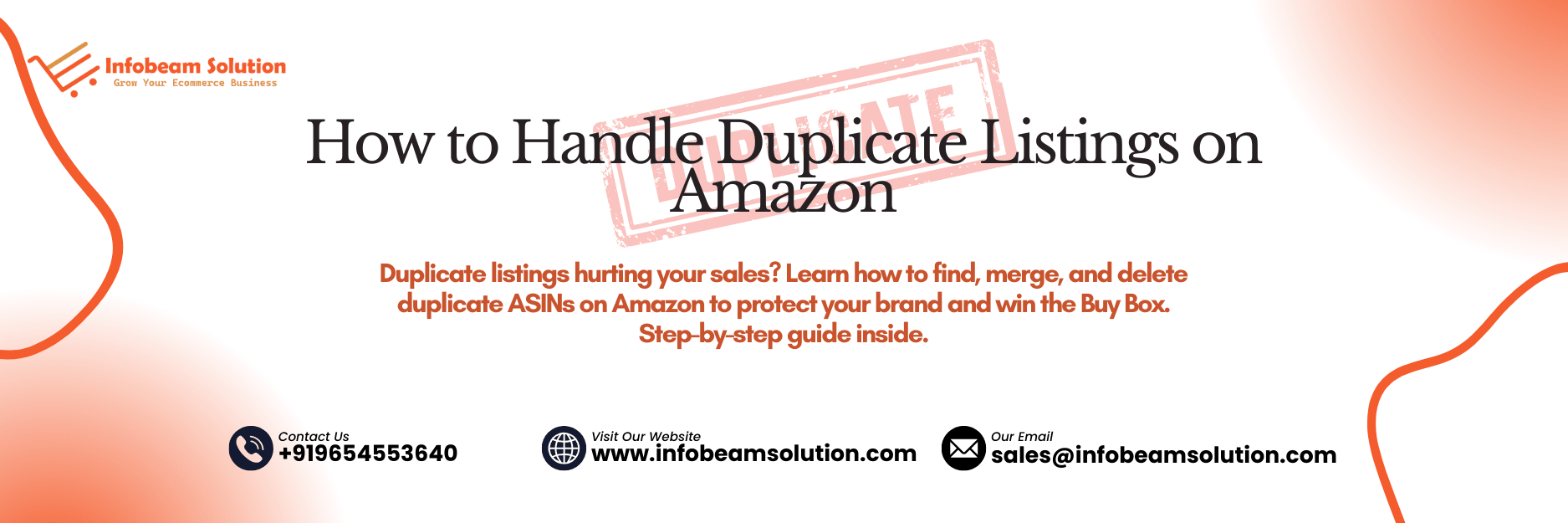 How To Handle Duplicate Listings On Amazon, Infobeam Solution