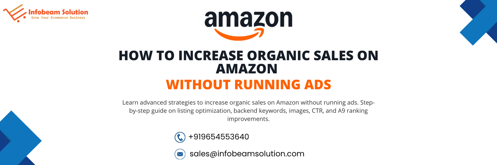 How To Increase Organic Sales On Amazon, Infobeam Solution