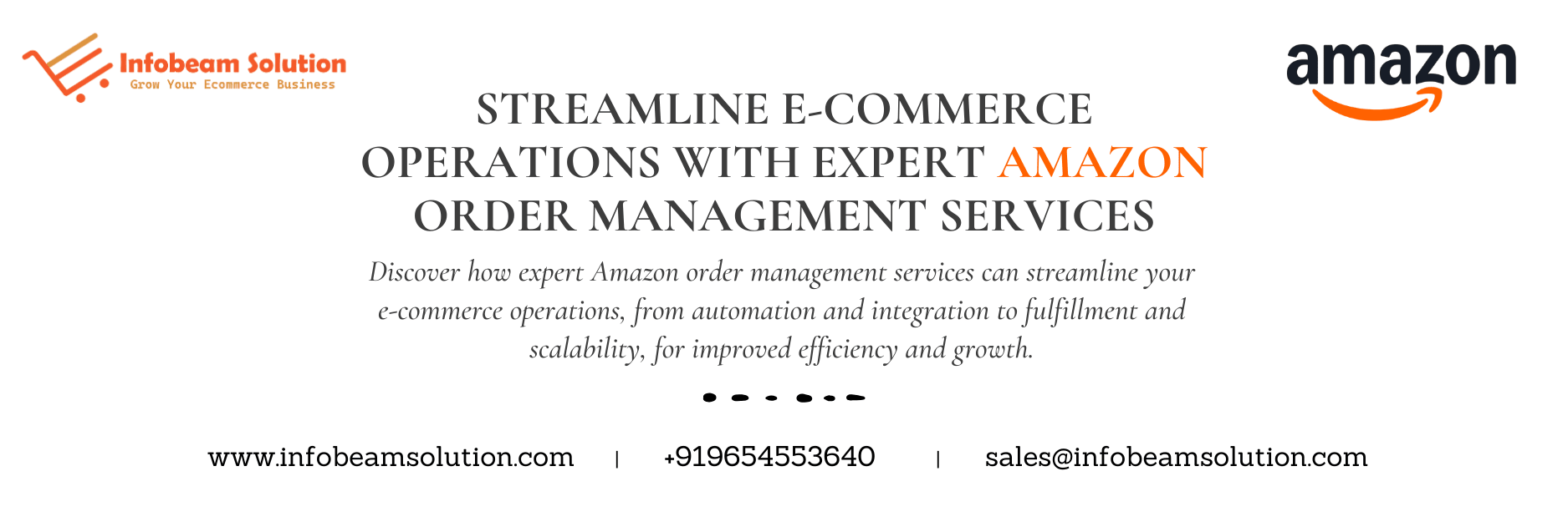 Streamline E Commerce Operations With Expert Amazon Order Management Services, Infobeam Solution