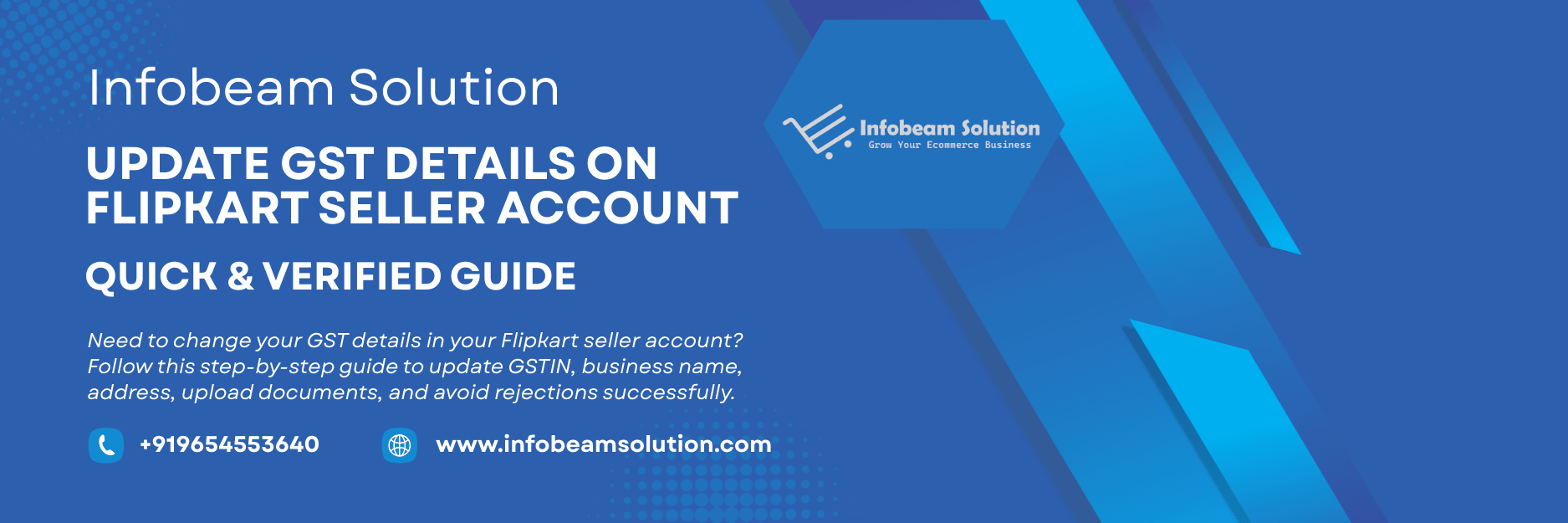 Update GST Details On Flipkart Seller Account, Infobeam Solution
