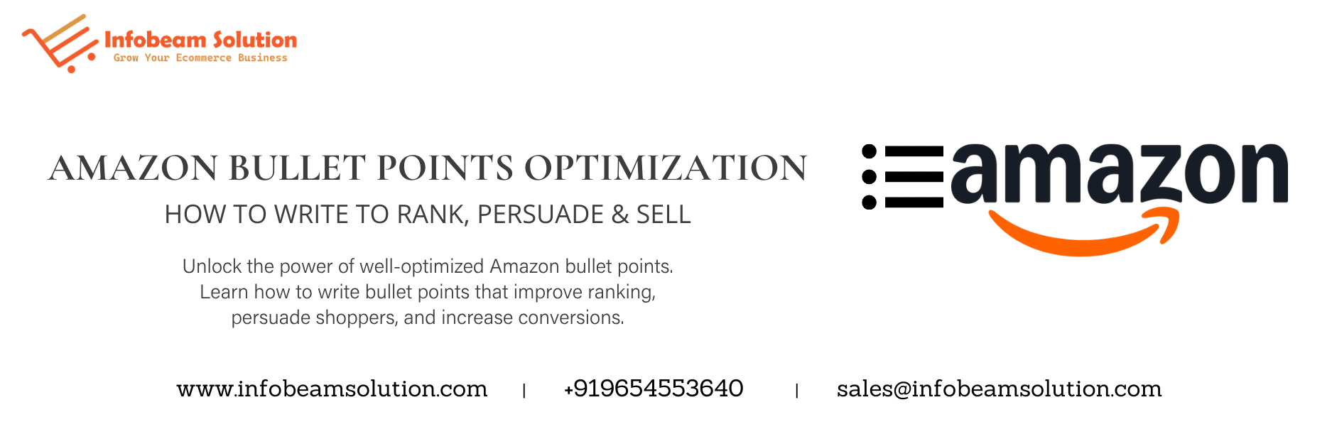 Amazon Bullet Points Optimization, Infobeam Solution