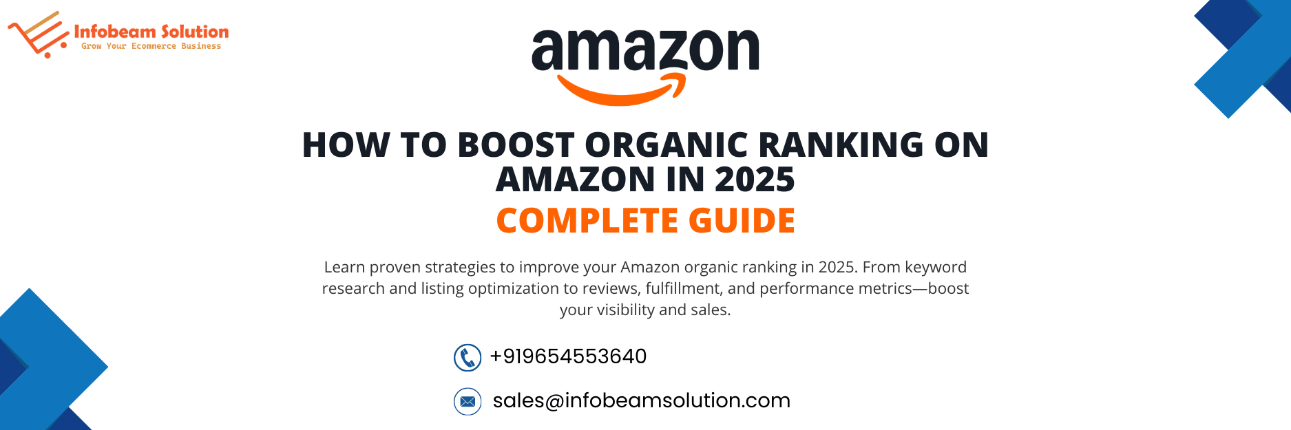 Boost Organic Ranking On Amazon, Infobeam Solution
