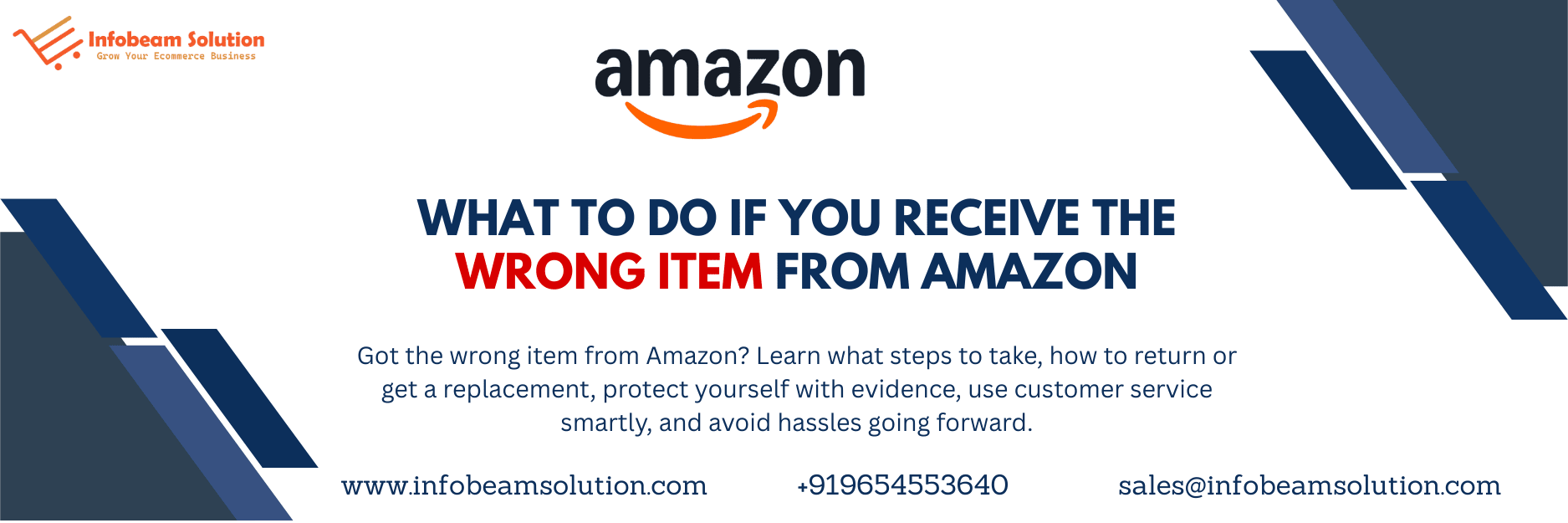What To Do If You Receive The Wrong Item From Amazon, Infobeam Solution