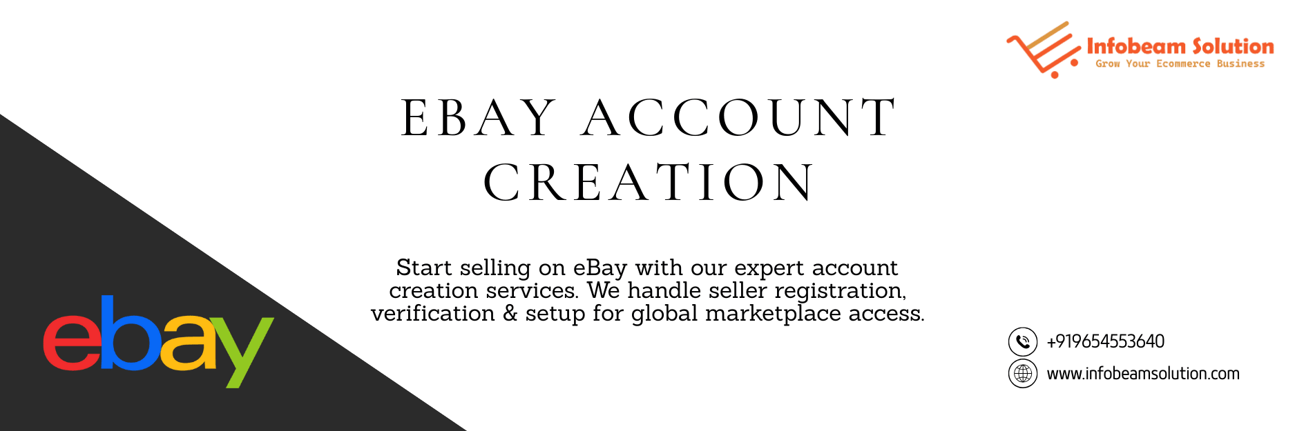Ebay Account Creation, Infobeam Solution