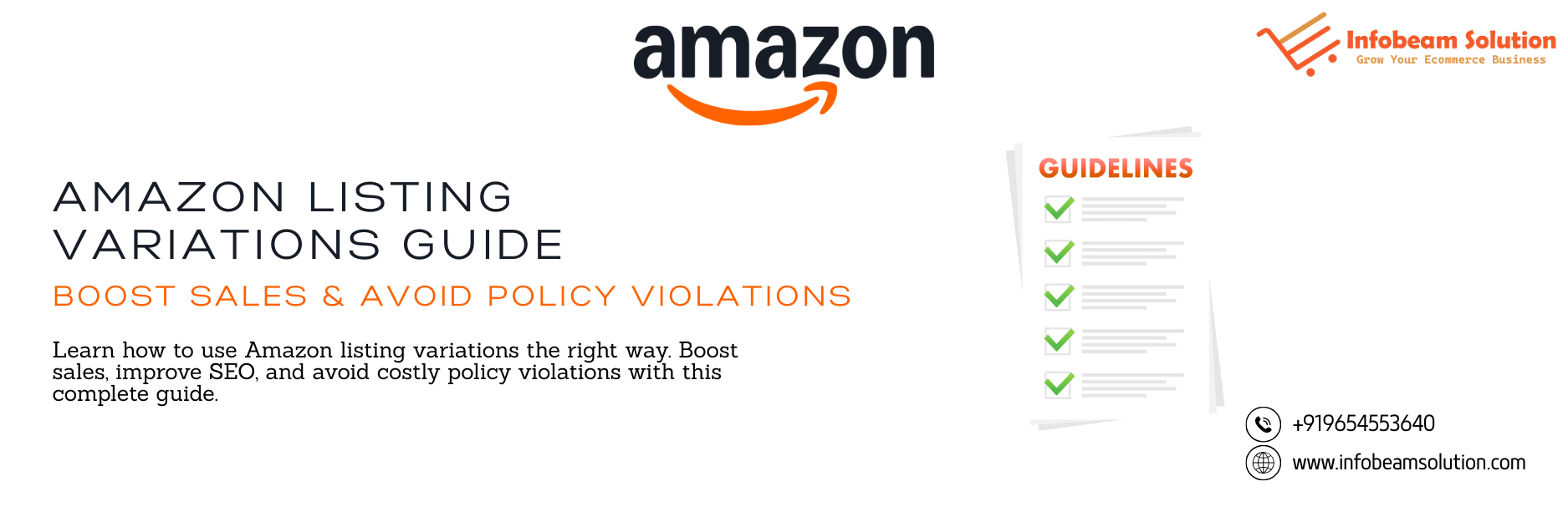 Amazon Listing Variations Guide, Infobeam Solution